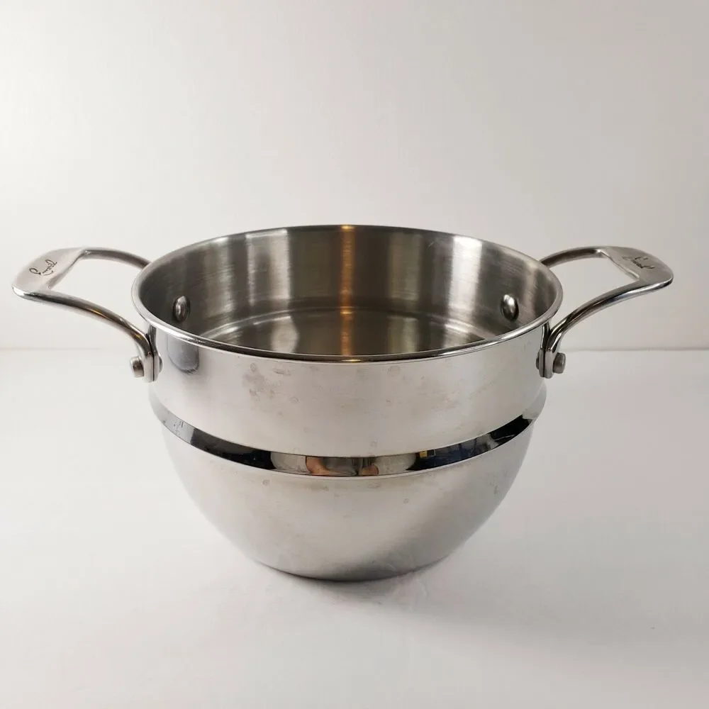 Emeril Lagassee Basket Steamer Colander Handles Stainless Steel Cookware